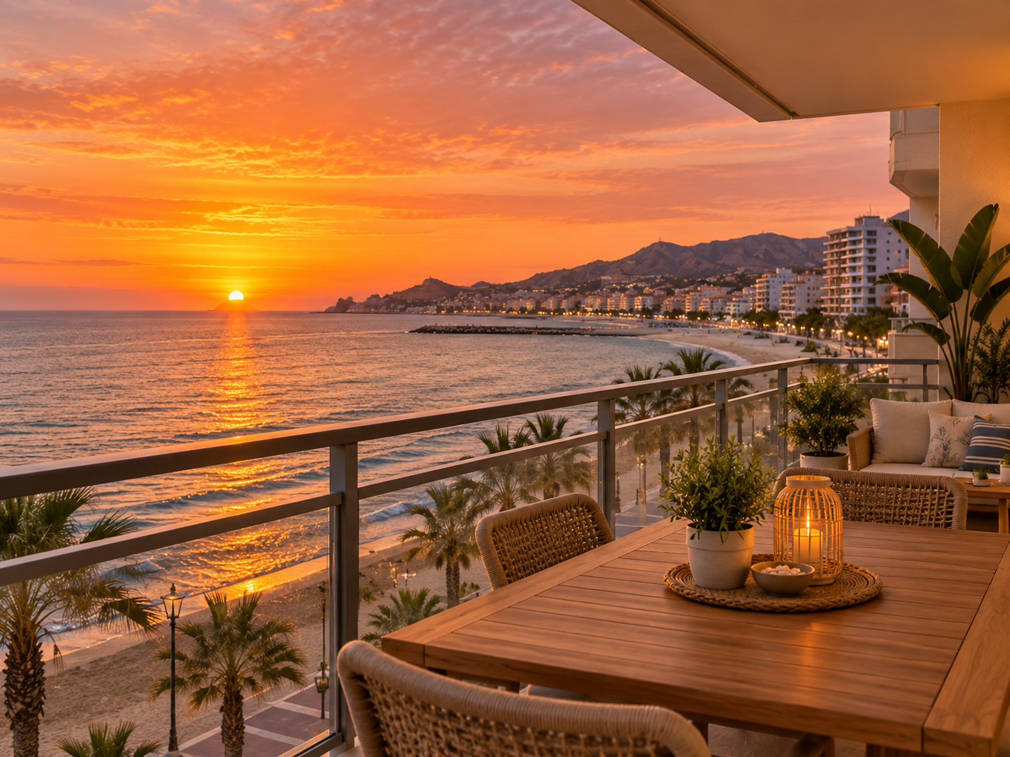 Atardecer desde la terraza